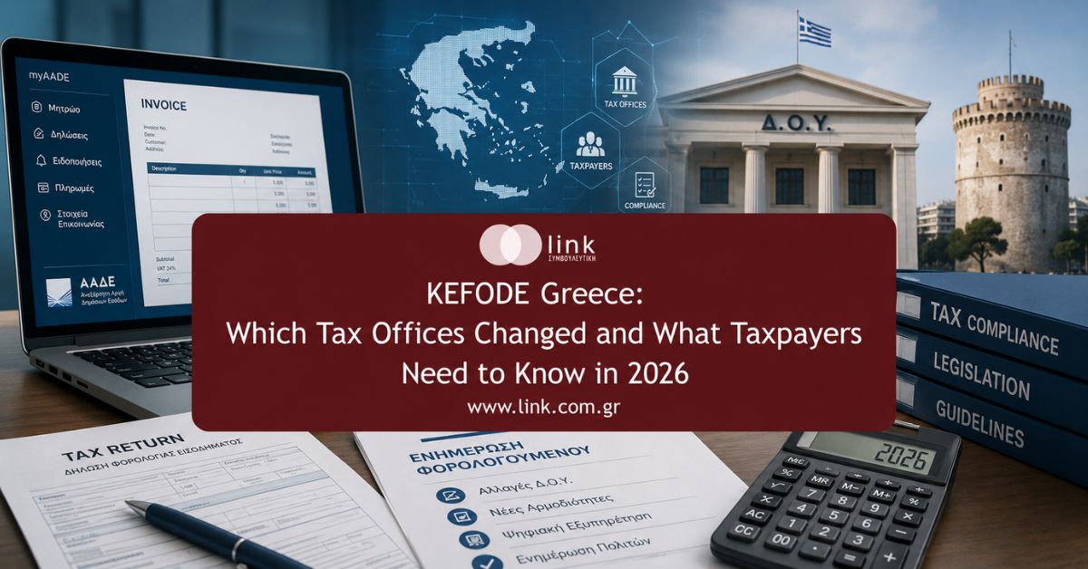 KEFODE Greece tax office changes in 2026
